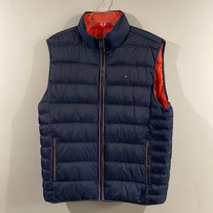 Tommy Hilfinger Puff Vest Blue Orange Reversable